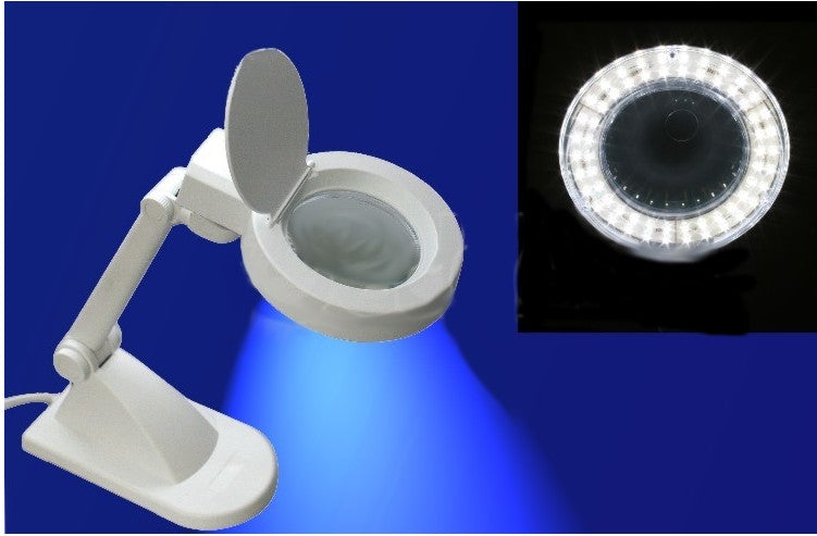 Lampa cu lupa si leduri